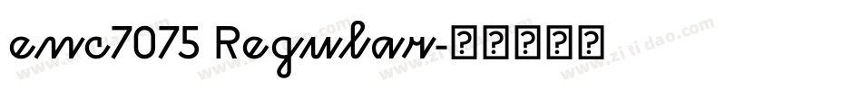 enc7075 Regular字体转换